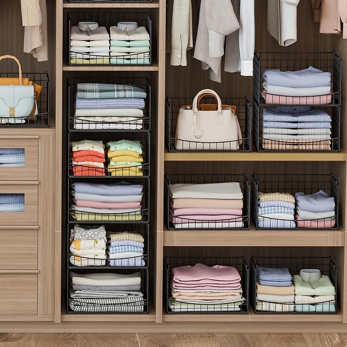 JKsmart 4-Tier Stackable Closet Organizers and Storage Shelves, Extend Clothing - Image 4