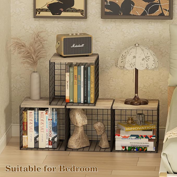 Dmevkic 2 Cube Small Bookcase, Bookshelf - Image 6