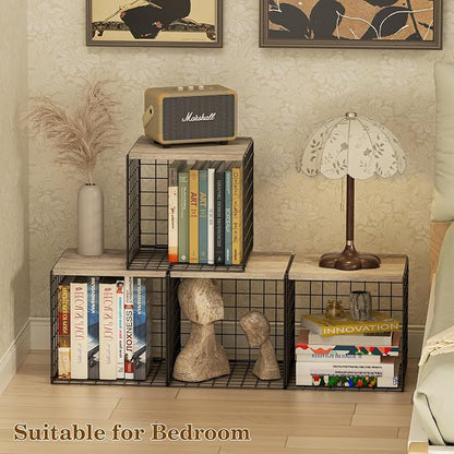 Dmevkic 2 Cube Small Bookcase, Bookshelf - Image 6