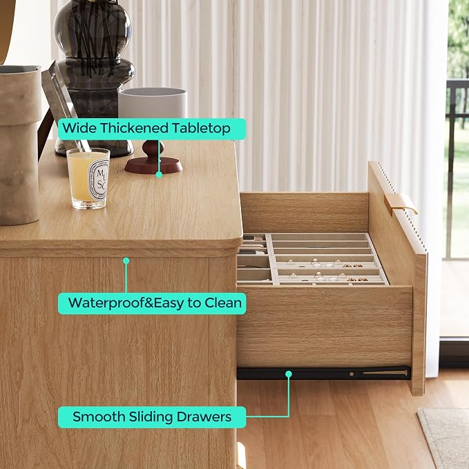 LINSY Fluted Dresser for Bedroom - Image 6