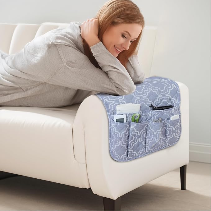 Armchair Caddy for Couch Remote Control Holder Premium Durable Non-slip Sofa - Image 6