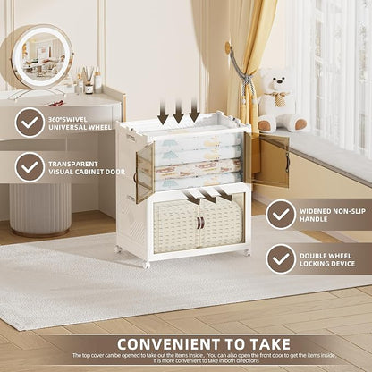 208 QT / 52 Gal Large Foldable Stackable Plastic Storage Cabinet - Image 6