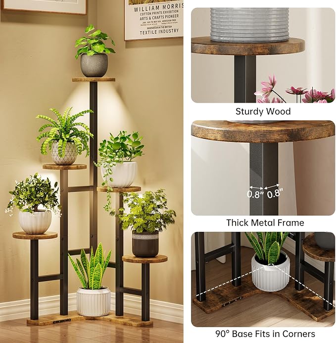 Yzosvki Corner Plant Stand Indoor - Image 5