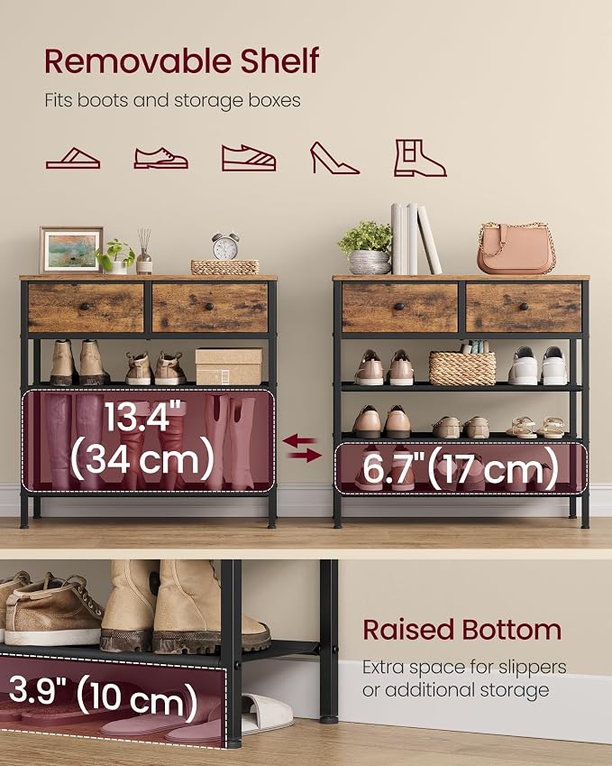 VASAGLE Shoe Rack, 4 Tier Shoe Storage Rack - Image 6