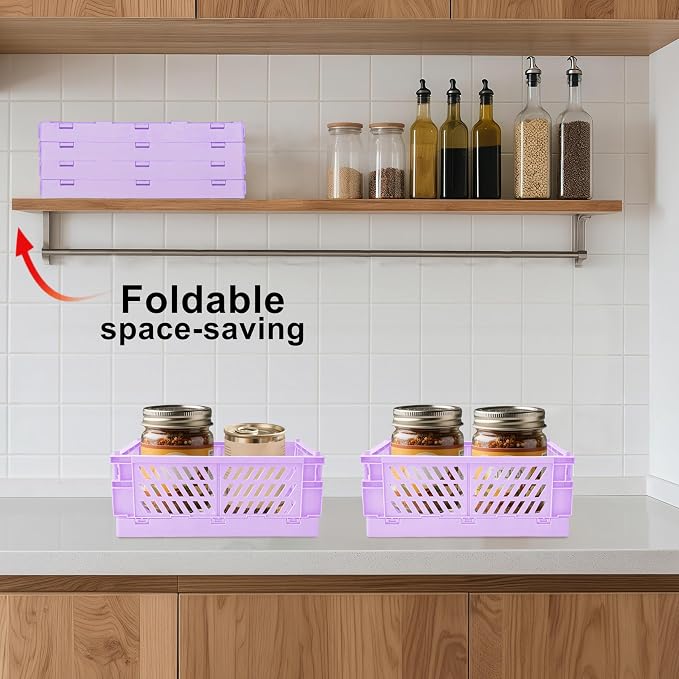 2 Pack Mini Foldable Small Plastic Baskets - Image 6