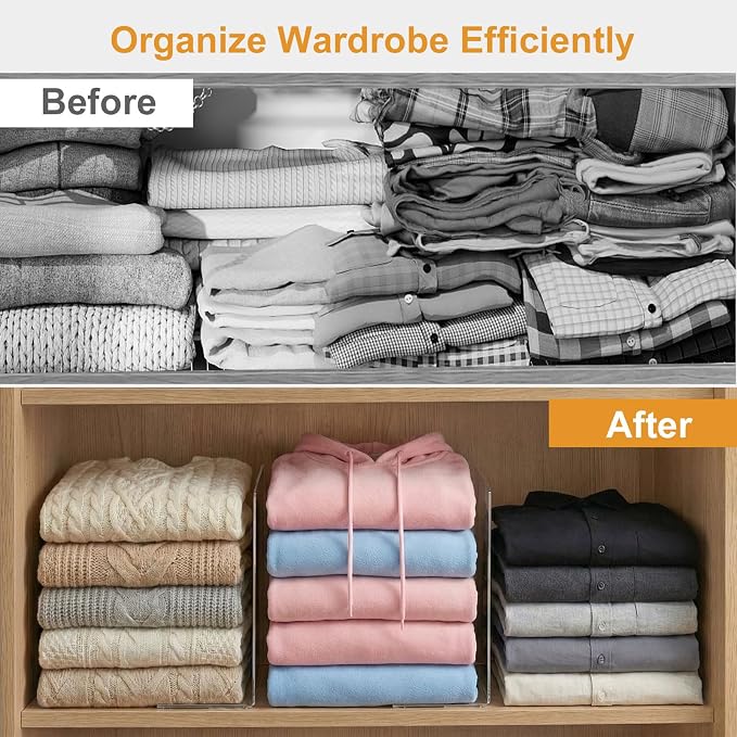 SortNStore Shelf Dividers for Closet Organization: 10" Tall x 12" Deep - Image 6