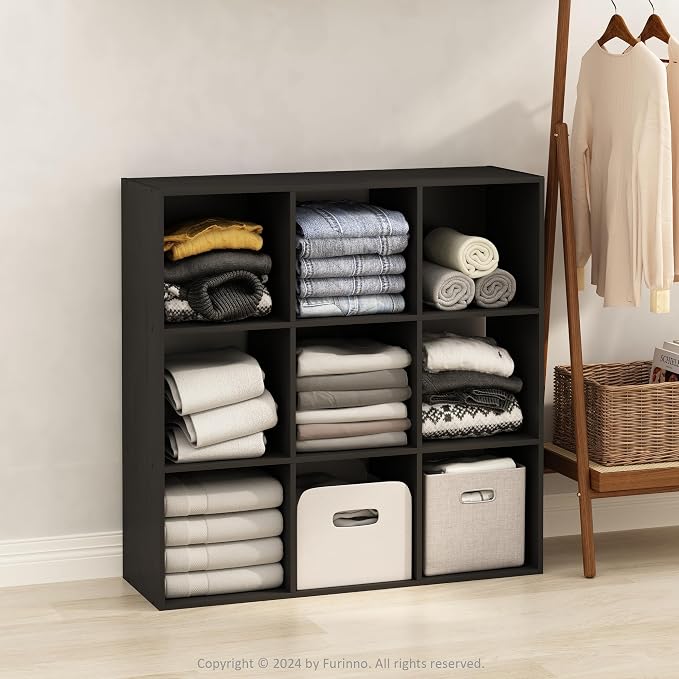 Furinno PELLI Closet Organizers and Storage, 9-Cube Closet Organizer, Open - Image 2