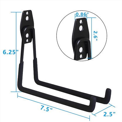 Garage Hooks, 4 Pack Wall Mount Storage Hanger - Image 3