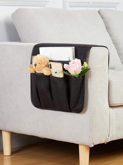 FLYILY Sofa Armrest Organizer Non-Slip Arm Chair Hanging Caddy Remote Control - Image 2
