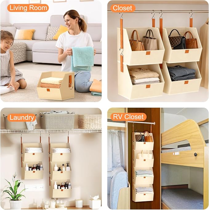 4-Tier Hanging Closet Organizer and Storage - Image 6