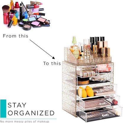 Sorbus Clear Cosmetic Makeup Organizer - Image 7