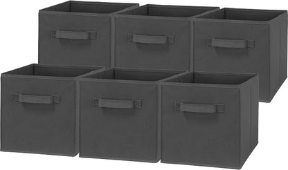 Simple Houseware Foldable Cube Storage Bins, 11-Inch Dark Gray by SimpleHouseware