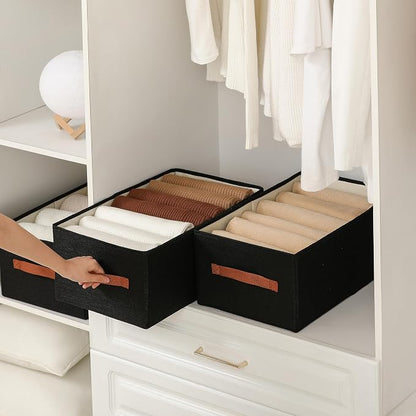 linen closet organizers and storage, 3 Pack Large Storage Baskets, Clothing - Image 4