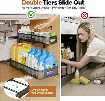 2 Pack 21.3IN-Depth Under Sink Organizer - Image 3