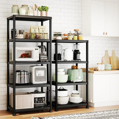 Plastic Storage Shelves, 70.2" H x 12" D x 24" W Plastic Shelves - Image 7