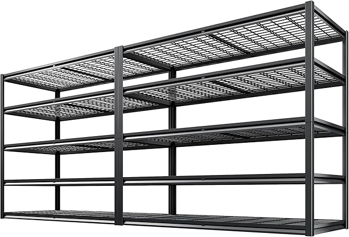 REIBII 55.2'' W x 78.2'' H x 26'' D, 5-Tier Metal Garage Shelving Units by REIBII