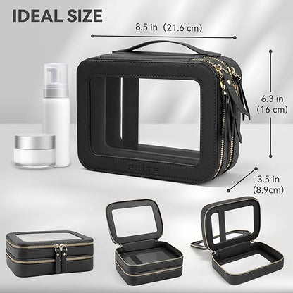 Prite Clear Makeup Bags Double Layer Cosmetic Bags - Image 3