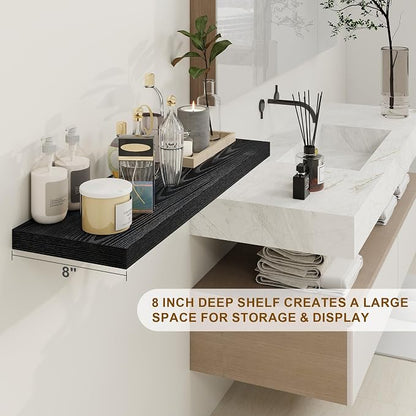 30 Inch Floating Shelves, Rustic Floating Wall Shelves 8 Inch Deep, 30 x 8 - Image 4