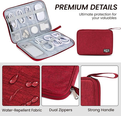 Large Slim Cable Organizer Travel Case, Single-Layer Electronic Accessories - Image 3