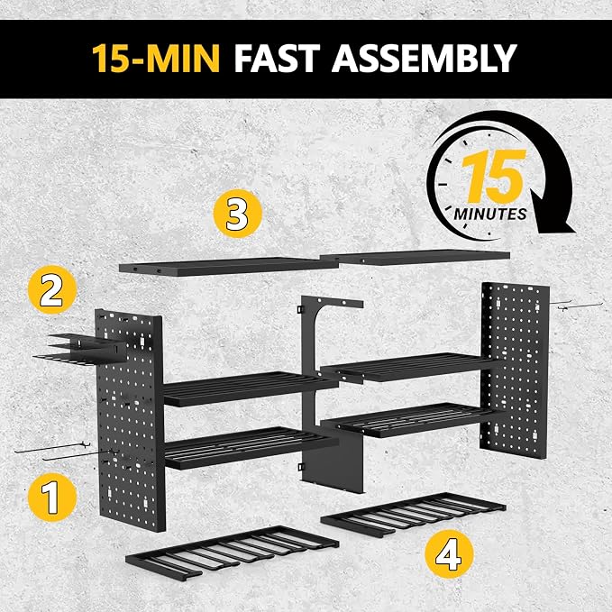 Large Power Tool Organizer Wall Mount, 4 Layer Garage Storage Cordless Tool - Image 5