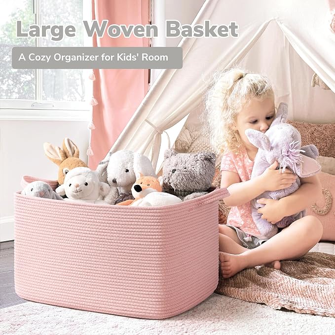 Goodpick Large Blanket Basket, Woven Baskets - Image 2