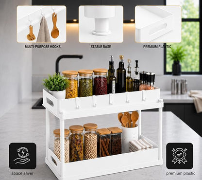 Expandable Under Sink Organizer_2 Tier Under Cabinet Organizer - Image 6