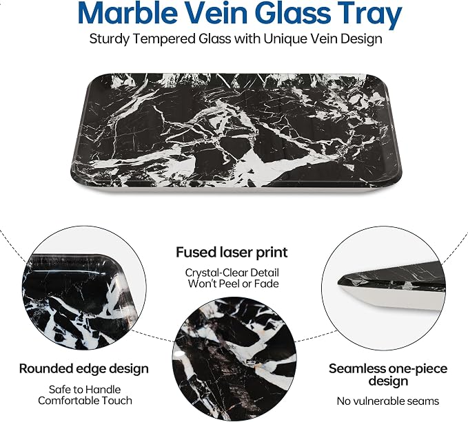 Vanity Decorative Tray, Bathroom & Countertop Organizer - Image 4
