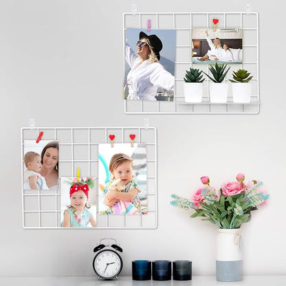 2 Pack Wire Wall Grid Panel | Photos & Pictures Display Grid Wall Panels | White by Odoxia