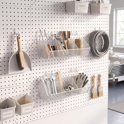 Hicarer 2 Pcs Divided Pegboard Baskets - Image 5