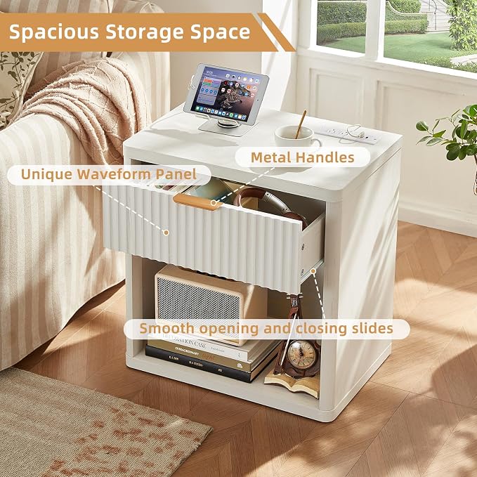 LEYAOYAO Fluted Nightstand - Image 5