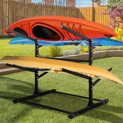 Adjustable Kayak Storage Rack, Freestanding Sup Storage Stand, Weatherproof - Image 3
