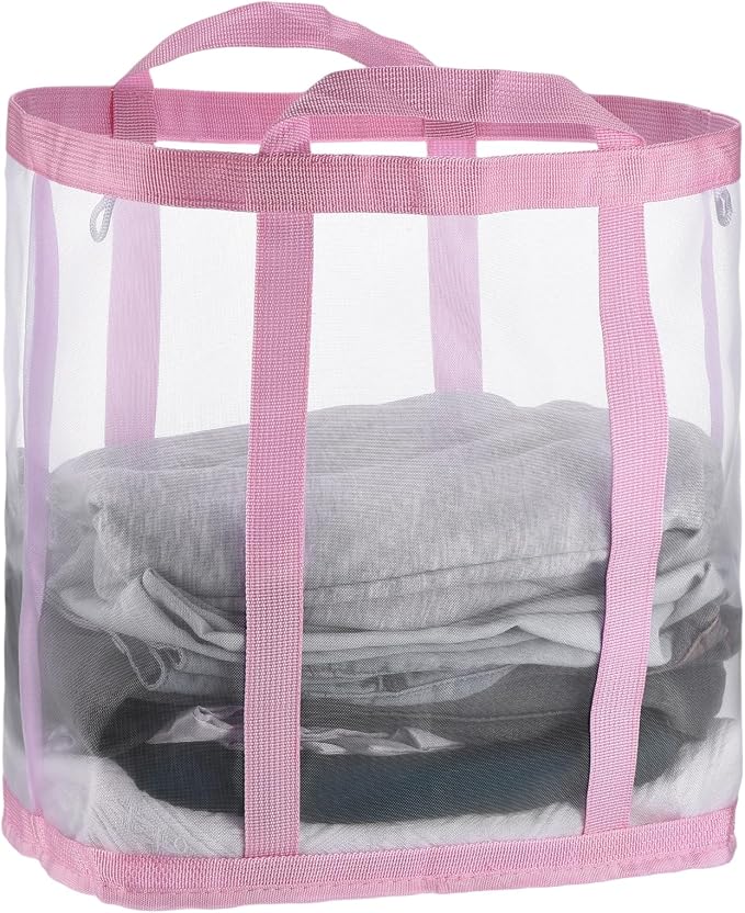 uxcell Collapsible Laundry Basket, Mesh Hamper by uxcell