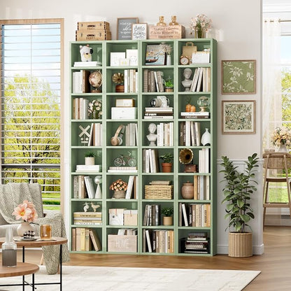 FOTOSOK Bookshelf Bookcase 8-Tier Narrow Bookshelf Tall CD Media Tower Rack | - Image 5