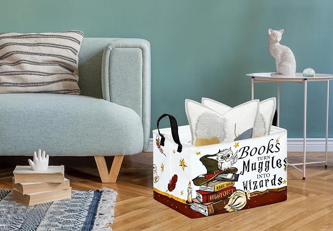 MAIZMZ Kids Reading Book Storage Basket Book Organizer - Image 3