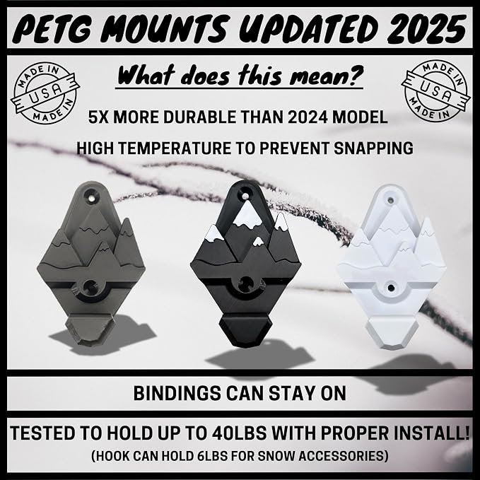 Snowboard Wall Mounts, Fits Any Snowboard, Snowboard Storage Rack, Wall Art - Image 3