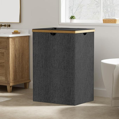 WOWLIVE 180L Laundry Hamper 3 Section, Bamboo Laundry Basket - Image 2