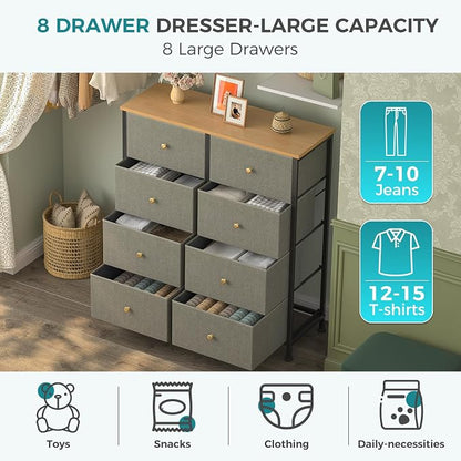 OLIXIS 8 Drawer Storage Dresser - Image 4