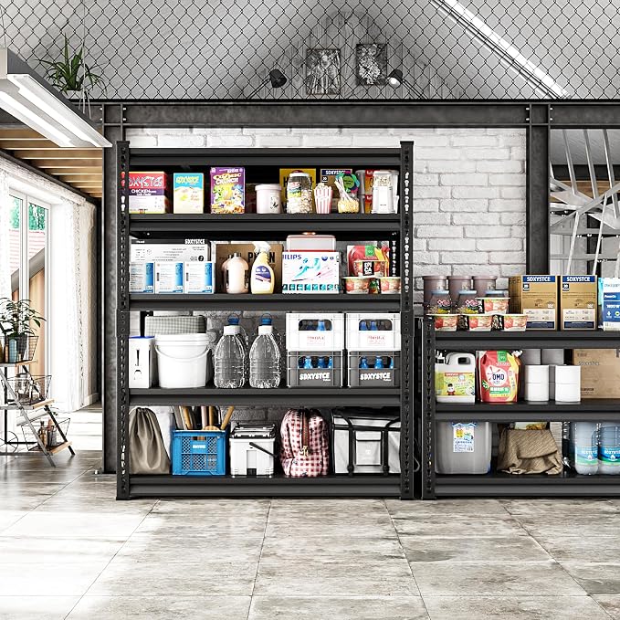 48" W Garage Storage Shelves Heavy Duty, 3000LBS Loads Adjustable Garage - Image 2