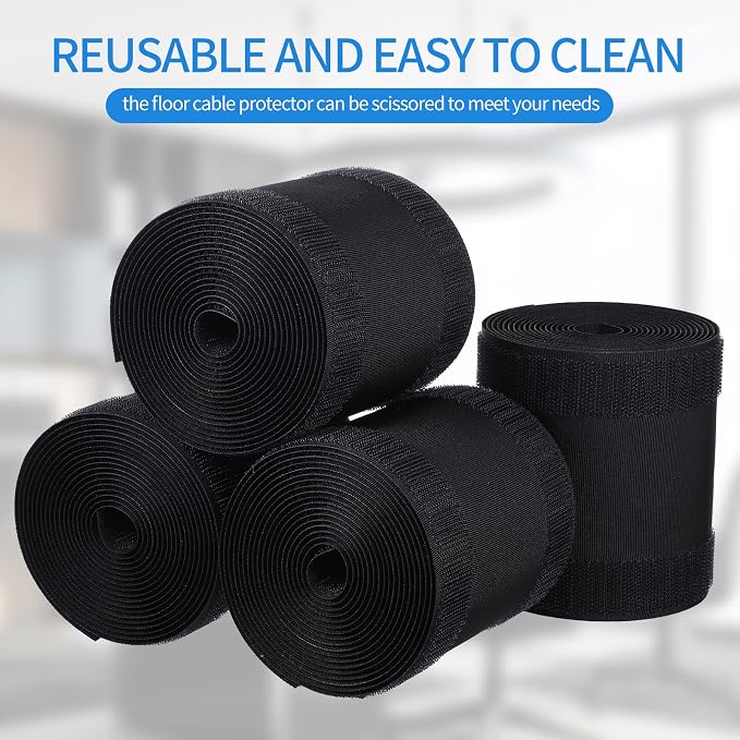 WILLBOND Carpet Cord Cover Cable Grip Floor Cover Cable Protector Management - Image 7