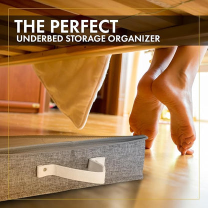 HOMELUX THEORY 2pc Low Profile Under Bed Storage Containers, Thin Under Couch - Image 8