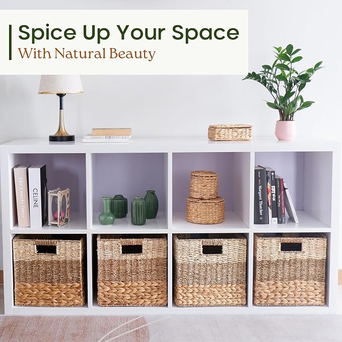 12x12 Storage Cube Bins Wicker Storage Basket - Image 2