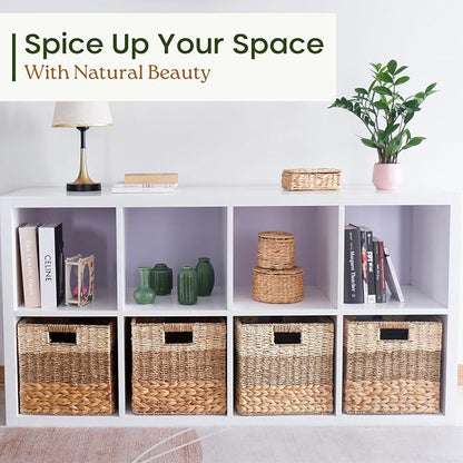 12x12 Storage Cube Bins Wicker Storage Basket - Image 2