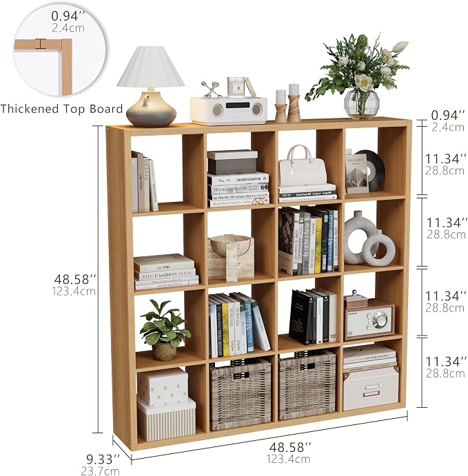 VDNEND Cube Storage Organizer Bookcase, Decorative 11 inch Open Back Cubical - Image 2