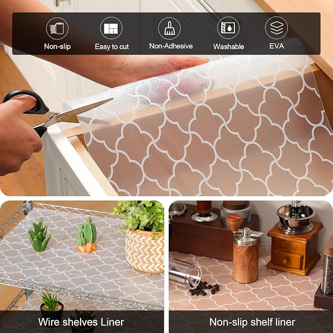 Cooyes Shelf Liner – Premium Non-Adhesive Cabinet & Drawer Liner - Image 4