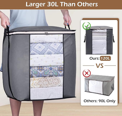 SLEEPING LAMB 120L Extra Large Blanket Storage Bags Breathable Clothes Storage - Image 2