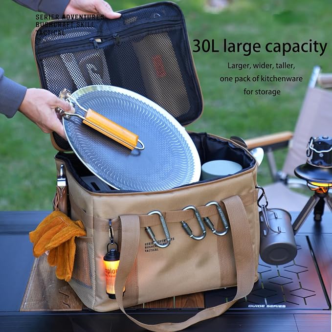 Waterproof Folding Camping Organisers 30L/42L Capacity Multi Compartment Design - Image 2