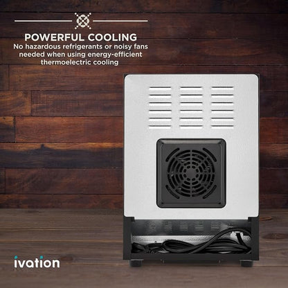 Ivation Premium 6 Bottle Horizontal Thermoelectric Wine Cooler/Chiller Counter - Image 6