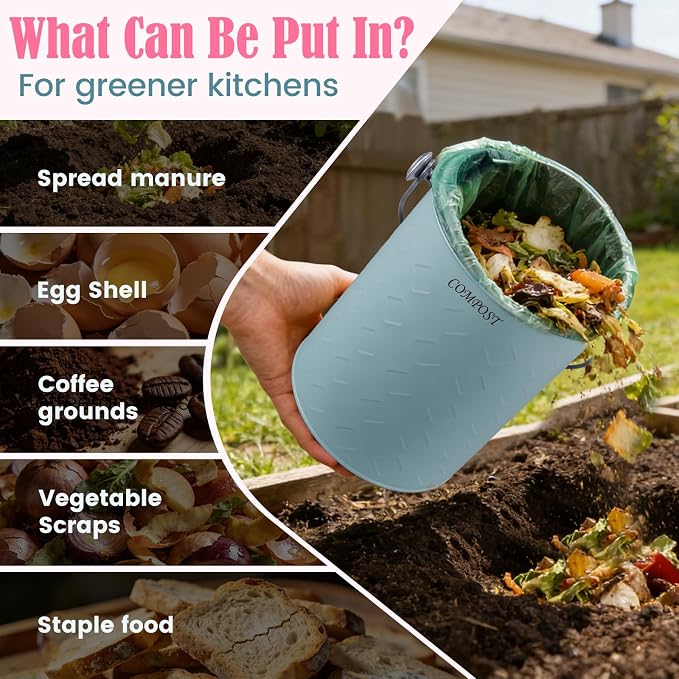 AOSION Countertop Compost Bin Kitchen, Odorless Indoor Compost Bin - Image 5