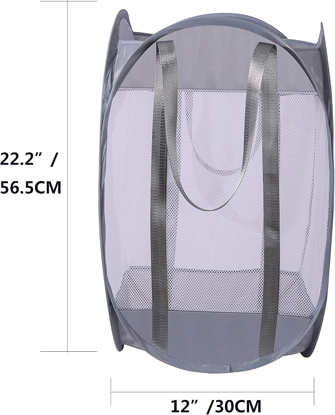 with strong handles Laundry Hamper, Tear Proof Pop Up Laundry Hampers, foldable - Image 6