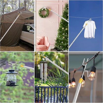 Clothes Hook Pole, 29-71" Adjustable Extension Clothing Hook Pole | Closet Hook - Image 7